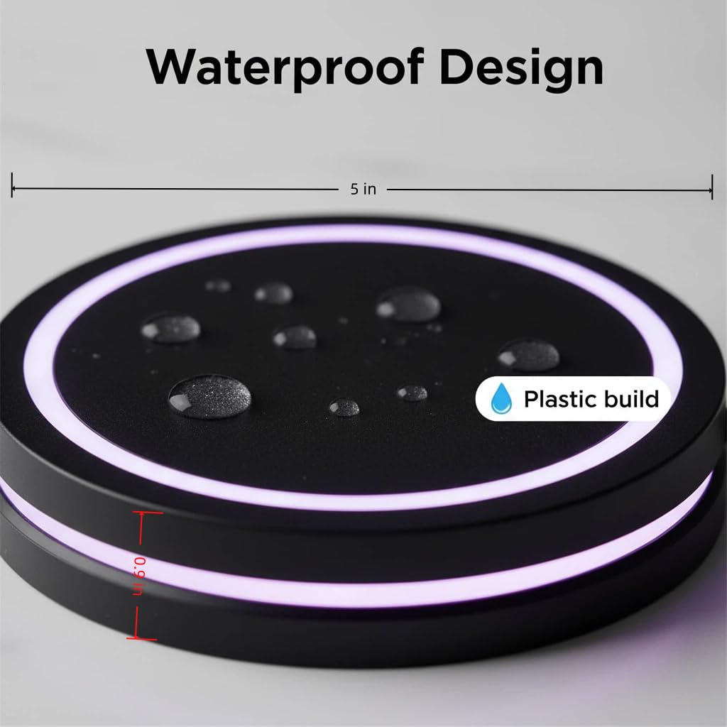 Smart Coaster Cocktail Maker Machine with LED Lights & Waterproof Design – Interactive Color-Changing Cup Pad for Home Bar, Professional Drink Mixing, Automatic Cocktail Mixer with Smart Sensor