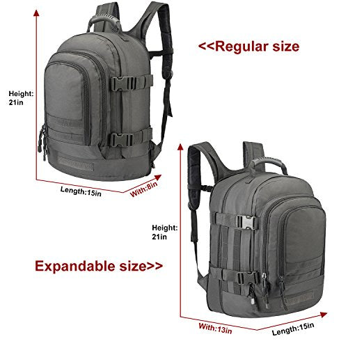 Large 3 Day Expandable 39L-64L Backpack Military Tactical Hiking Camping Daypack