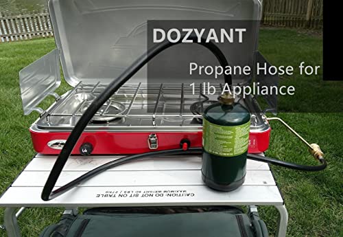 DOZYANT 4 Feet Propane Torch Extension Hose for Propane Tree Distribution Tree Post Assembly 1" x20 Male Throwaway Cylinde...