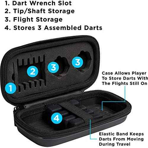 Viper Blitz 95% Tungsten Steel Tip Darts with Storage/Travel Case