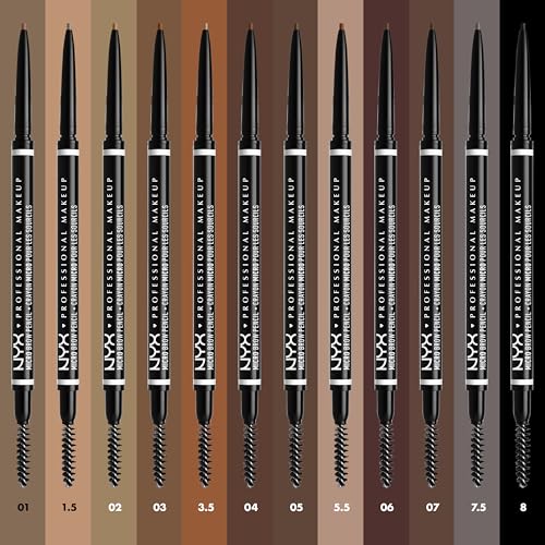 NYX PROFESSIONAL MAKEUP Micro Brow Pencil, Precise Eyebrow Pencil - Black