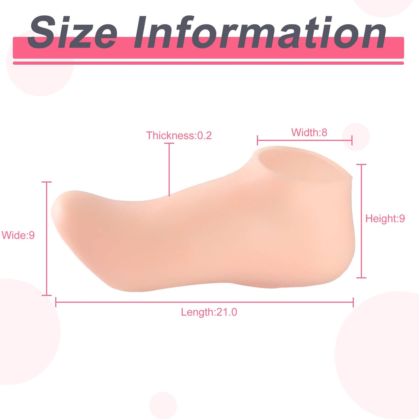 SATINIOR Silicone Socks 3 Pairs Latex Gel Aloe Heel Anti Slip Silicone Moisturizing Socks for Women Men Dry Cracking Skin(Large)