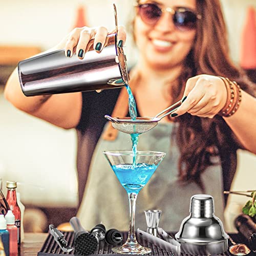 Cocktail Shaker Set, Mixology Bartender Kit 10-Piece Bar Tools Set with Stylish Bamboo Stand, Bar kit: Martini Shaker Mudd...