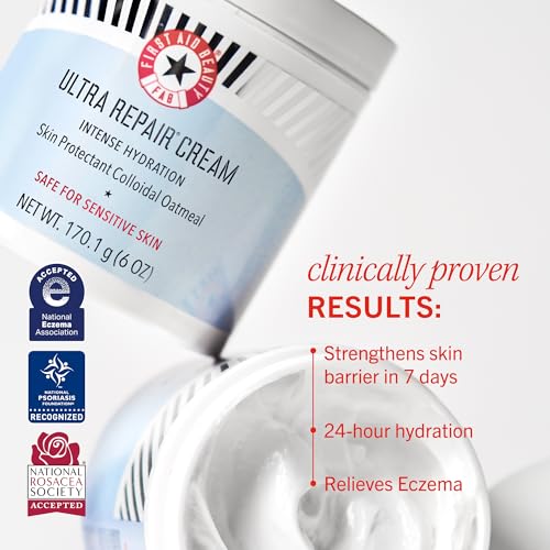 First Aid Beauty - Ultra Repair Cream, Intense Hydration Whipped Colloidal Oatmeal, Clinically Proven to Strengthen Skin B...