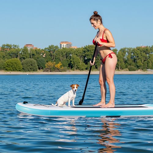 Sweetcrispy Inflatable Stand Up Paddle Board with Premium SUP Paddleboard Accessories,2-in-1 Paddle,Wide Stable Design,No...