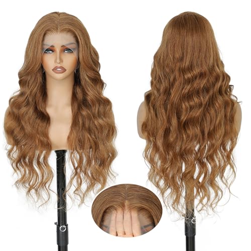 Chocolate Brown Lace Front Wig Human Hair 12A 250% Density HD Glueless Colored Brown 13X6 Body Wave Lace Front Wigs Human Hair pre Plucked with Baby Hair 24 Inch