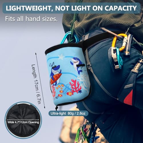 Fanosy Shark Chalk Bag Animal Adventure Edition Chalk Bags for Rock Climbing Climbers Bouldering Gyming Sports Gift for Ad...