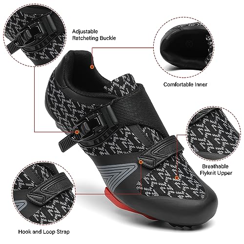 Unisex Cycling Shoes for Men Women Compatible with Peloton Bike Shoes with Delta Cleats for Road Biking Indoor Outdoor Pedal