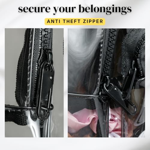 OTW Anti-Theft Black Clear Transparent Small Mini Backpack Convertible Straps Crossbody for Raves Stadium Festival Concert...