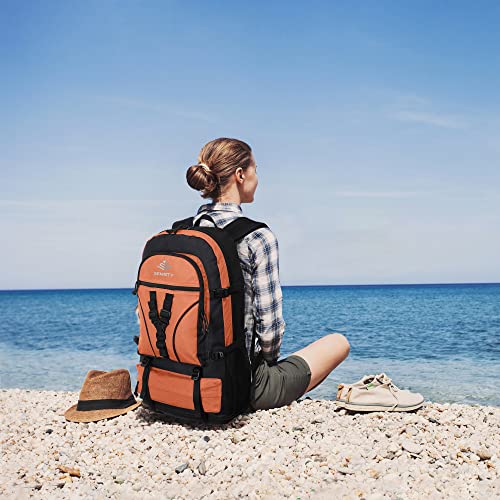 SEMSTY 40L/50L Expandable Hiking Backpack for Men and Women, Travel Camping Backpack Flight Approved