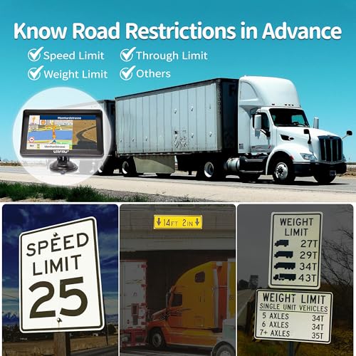 URFRU 7-Inch GPS Navigator for Car Truck RV Pickup, 2025 Offline Map with Free Updates Lifetime, Big HD Touchscreen, Satal...