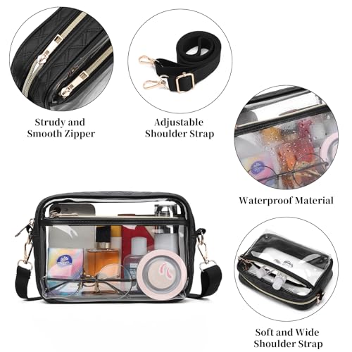 GAEKEAO Small Crossbody Bags for Women Vegan Leather Wide Strap Trendy Design Camera Bag Purse Shoulder Handbag Travel