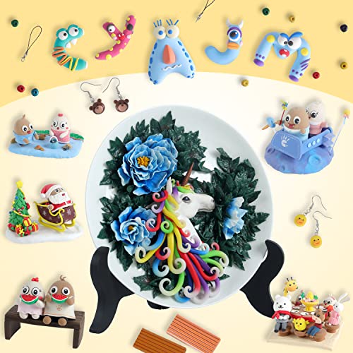 CyAJM Polymer Clay Kits 50 Colors,Modeling Clay for Kids DIY Mold Oven Bake Clay with Storage Box Sculpting Tools and Acce...