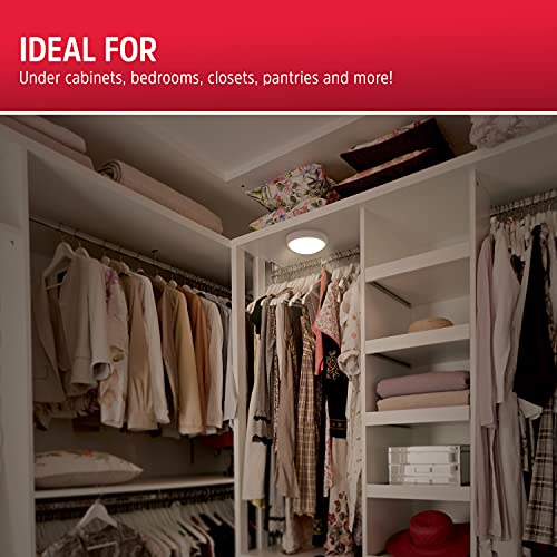 Energizer LED Tap Light Battery Operated Push/Touch Puck Lights Stick On Lighting Wireless Under Cabinet-Lights for Closet...