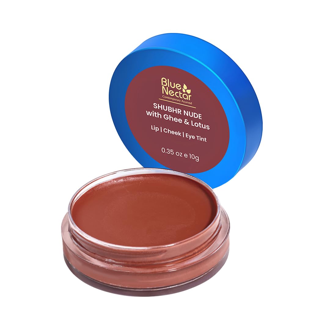 Blue Nectar Lip Tint Stain for Sheer Nude Tinted Lips | Hydrating Lip Tint, Color Infused, with Shea Butter for Natural Looking Finish (035Oz)
