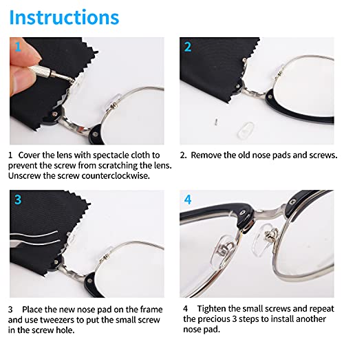 Upgrade Version Magnetic Eye Glass Repairing Kit, Eyeglass Repair Tool Kit with Compact Screw Box Include Nose Pads, Preci...