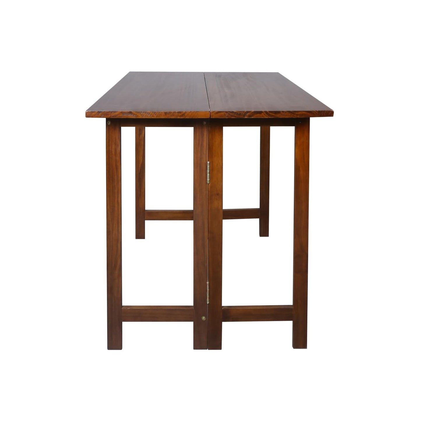 Solid Wood Flip-Top Folding Console to Dining Convertible Table