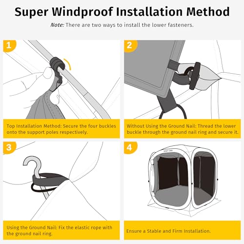 East Oak Sun Shade Sail Canopy Cover for East Oak Screen House & Pop-Up Tent 10 x 10 FT, Sun Protection, UPF 50+, 210D Oxf...