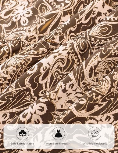 GRACE KARIN Womens Floral Maxi Dress 2026 Spring Wedding Guest Dress Long Sleeve V Neck Boho A Line Flowy Dresses with Pocket