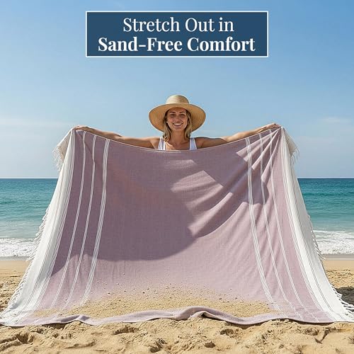 LANE LINEN Picnic Mat for Beach Vacation Essentials - Large Outdoor Blanket,Quick Dry and Pre-Washed, Soft Comfort, Perfec...