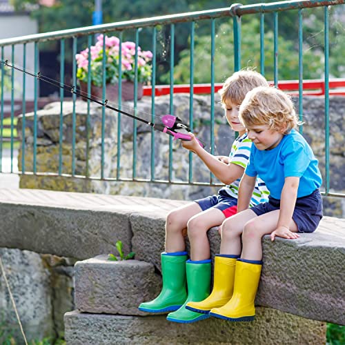 Urban Deco Kids Fishing Pole Set Portable Telescopic Kids Fishing Rod and Reel Combo Kit with Tackle Box for Beginners, Bo...