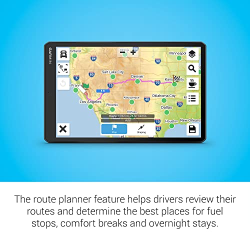 Garmin dēzl OTR1010, Extra-Large, Easy-to-Read 10” GPS Truck Navigator, Custom Routing, High-Resolution Birdseye Satellite...