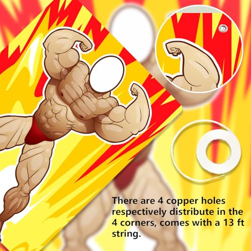 Fitness Photo Banner Backdrop Background Bodybuilder Pretend Play Party Game Gym Exercise Sports Muscle Theme Decor for Wr...
