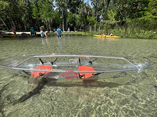 CVKAYAK 2 Seats for Adult Clear Transparent Touring See Through Kayak/Kayaks/11 Fit for Pool, Clear River/Lake/Beach/Bay/C...