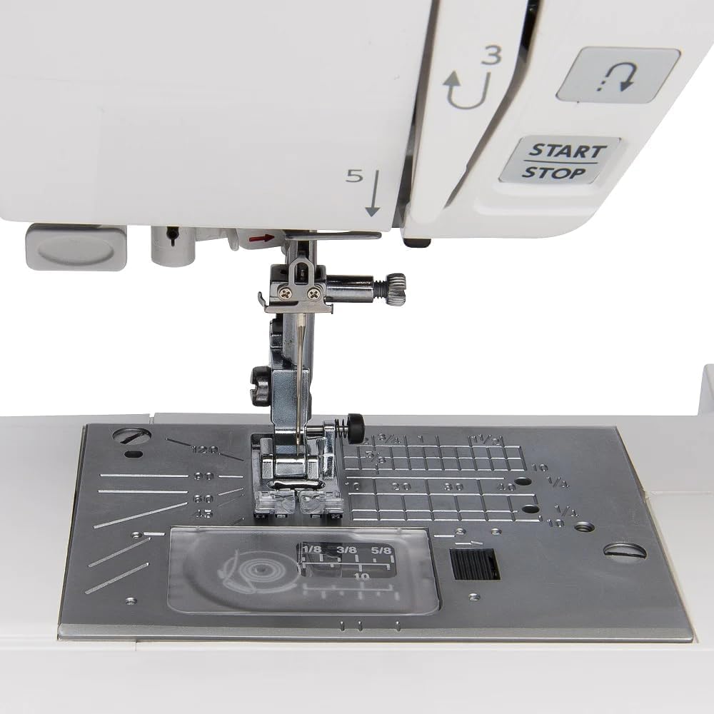 Elna Elnita ec60 Computerized All Around Sewing Machine for Sewing and Quilting with 60 Built-in Stitches, Thread Cutter, Needle Threader, and Locking Stitch Buttons for Home