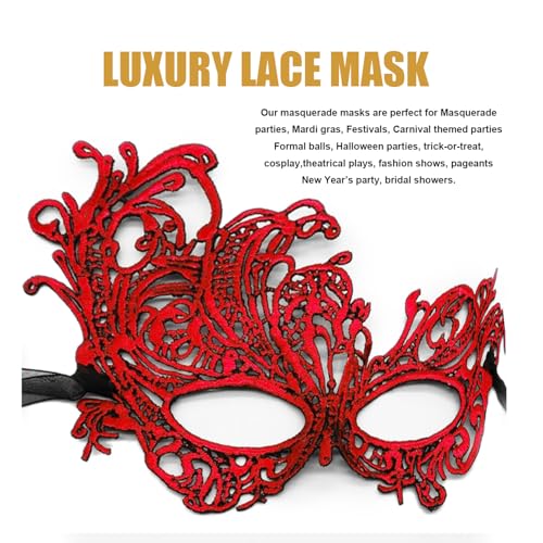 MYMENU Masquerade Masks for Women Lace Halloween Venetian Carnival Mask for Costume Cosplay Mardi Gras Party Ball