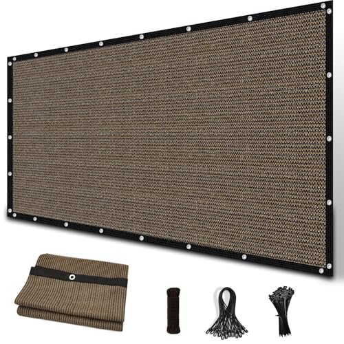 Amagenix 90% Sun Shade Cloth with Grommets, 6' x 12' Pergola Replacement Shade Cover Canopy Privacy Screen for Outdoor Pat...