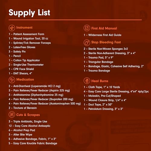 Adventure Medical Kits Sportsman Series Medical Kit - 300 - First Aid Kit for Camping, Hiking, Hunting & More - For 6 Peop...