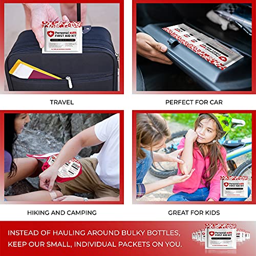 Portable Travel Size First Aid Kit - Perfect for Home, Office, Car, School, Business, Travel, Hiking, College, and Outdoor...