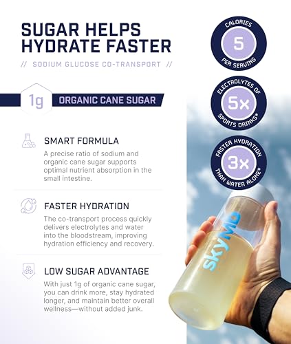 skyMD Hydration + Sleep | Electrolytes Powder Packets | Low Sugar, 5 Calories | 12 Vitamins & Minerals, Sodium | Sleep Sup...
