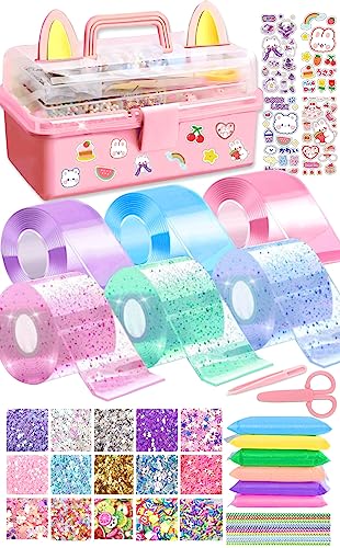 BENWIL 6 PCS Nano Tape Bubble Bubbles Kit for Kids with Box, Squishy Maker Making Kit, Birthday Gifts for 4 5 6 7 8 9 10 Y...
