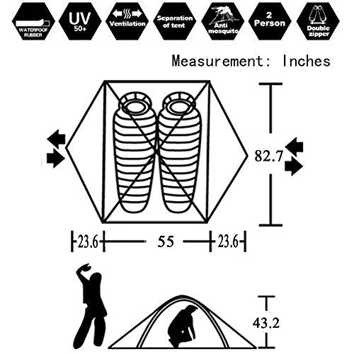 HILLMAN 1/2/3/4 Person Tents for Camping Instant Lightweight Backpacking Tents Easy Set Up Waterproof Family Camping Tent ...
