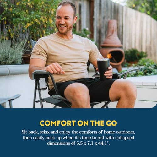 GCI Outdoor Comfort Pro Chair, Heathered Pewter Gray