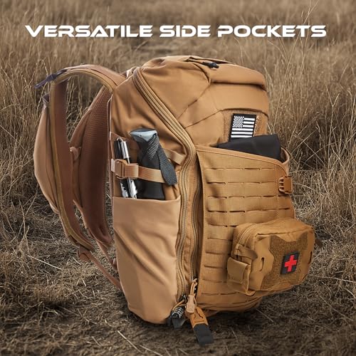 Vertx Siege 25L Tactical Backpack - 500D Nylon, MOLLE Pocket, Loop-Lined EDC Compartment, Rapid Access Tab and YKK Zippers...