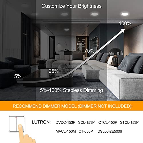 LZHOME 12 Pack 8 Inch LED Recessed Lighting with Junction Box Ultra-Thin, 3000K/4500K/6000K Selectable, 8" Dimmable Canles...