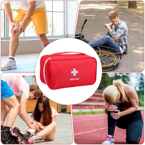 8 Pack Empty First Aid Bag, Emergency Bag Empty, First Aid Case, Portable Medical Storage Pouch for Camping Hiking Travel ...