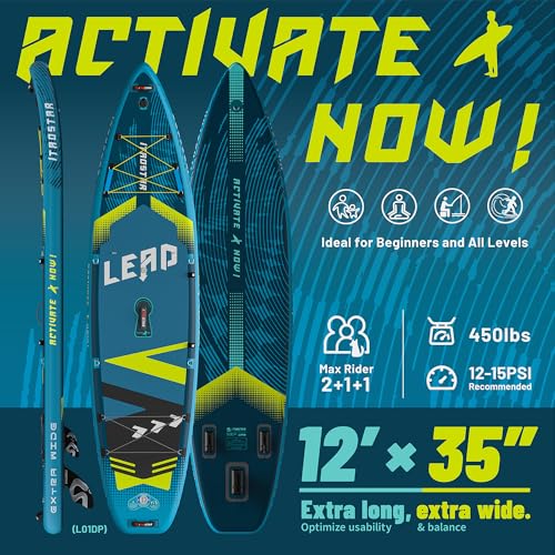 iTAOSTAR Lead 11‘ x 33" / 12’×35" Inflatable Stand Up Paddle Board - Premium SUP Board Kit - Ultra Stable Paddleboard for ...