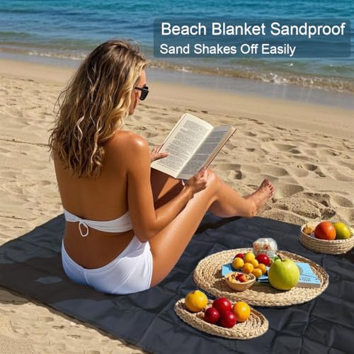 Legnowit Outdoor Pocket Blanket, 55"x79" Waterproof Foldable Compact Pincic Blanket, Ultralight Tarp for Camping, Festiva...