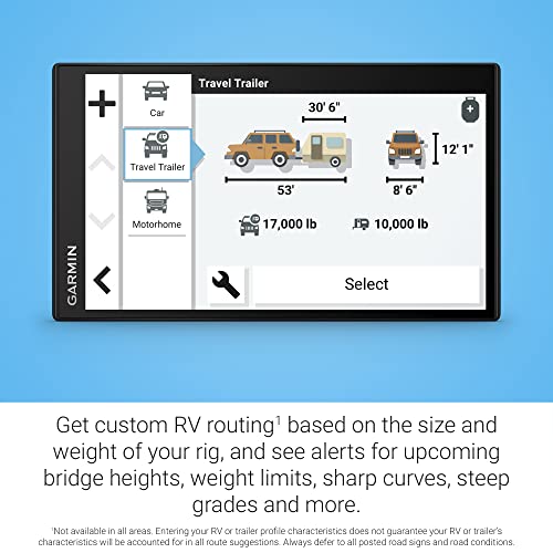 Garmin RV 795, Large, Easy-to-Read 7” GPS RV Navigator, Custom RV Routing, High-Resolution Birdseye Satellite Imagery, Dir...