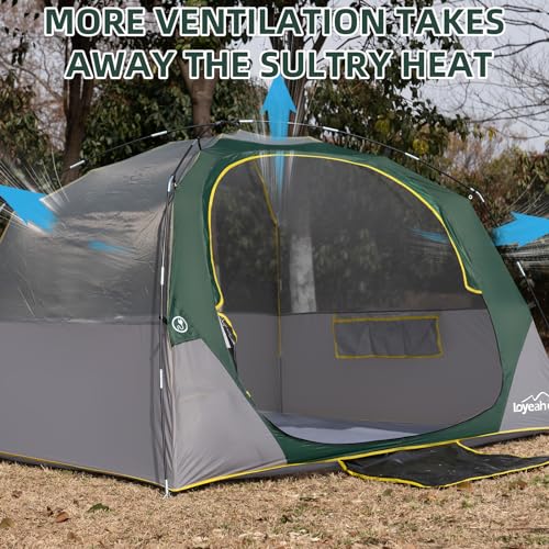 LOYEAHCAMP Tents 4 Person Camping Tent, Easy Setup Waterproof Family Tents for Camping, Portable Dome Tent for Outdoor Cam...
