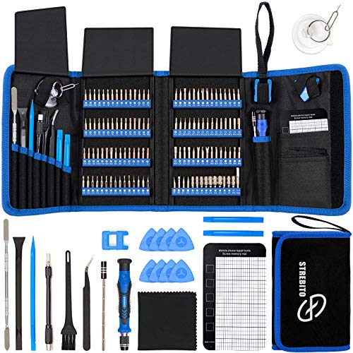 STREBITO Electronics Precision Screwdriver Sets 142-Piece with 120 Bits Magnetic Repair Tool Kit for iPhone, MacBook, Comp...