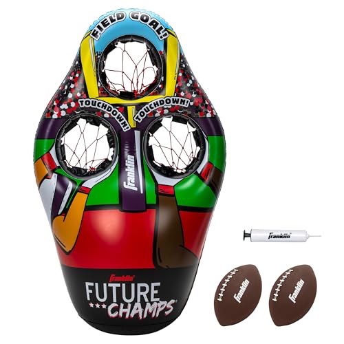 Franklin Sports Kids Football Target Toss Game - Inflatable Throwing Target Toy with Soft Mini Footballs - Fun Kids Sports...