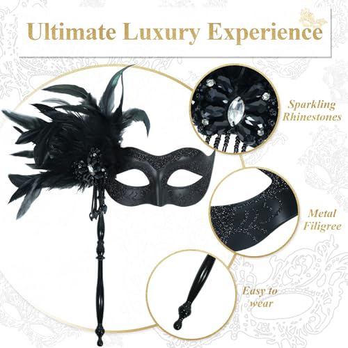 LCKRVOL 2026 New Masquerade Mask Couples Set, Masquerade Masks for Women Men Halloween Venetian Mask Costume Party