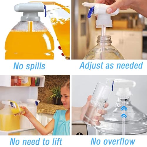 2 Pack Automatic Drink Dispenser,Milk Dispenser,Electric Tap,One-Handed Operation,Can Prevent Milk and Beer From Overflowi...