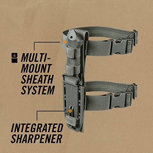 Gerber Gear LMF II Infantry Survival Knife, Military Grade Tactical Fixed Blade with Serrated Edge, Shock Absorbing Handl...