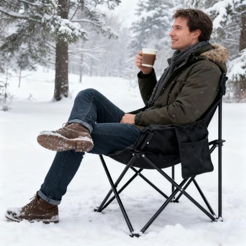 Tuygn Bending Heating Camp Chair,3 Heat Settings Travel Friendly Strap Permanent Construction Outdoor Amusement Essential ...